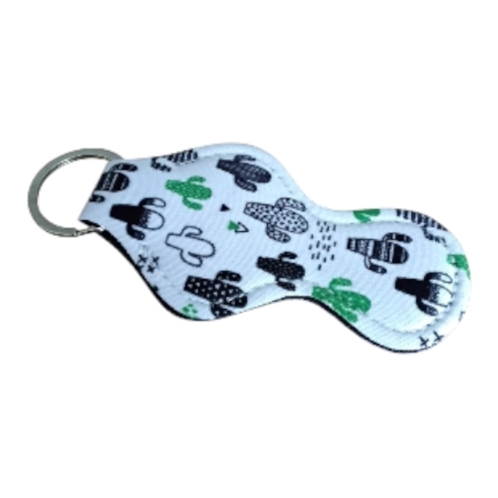 Cactus Pattern Key Holder - Black, Green, and White